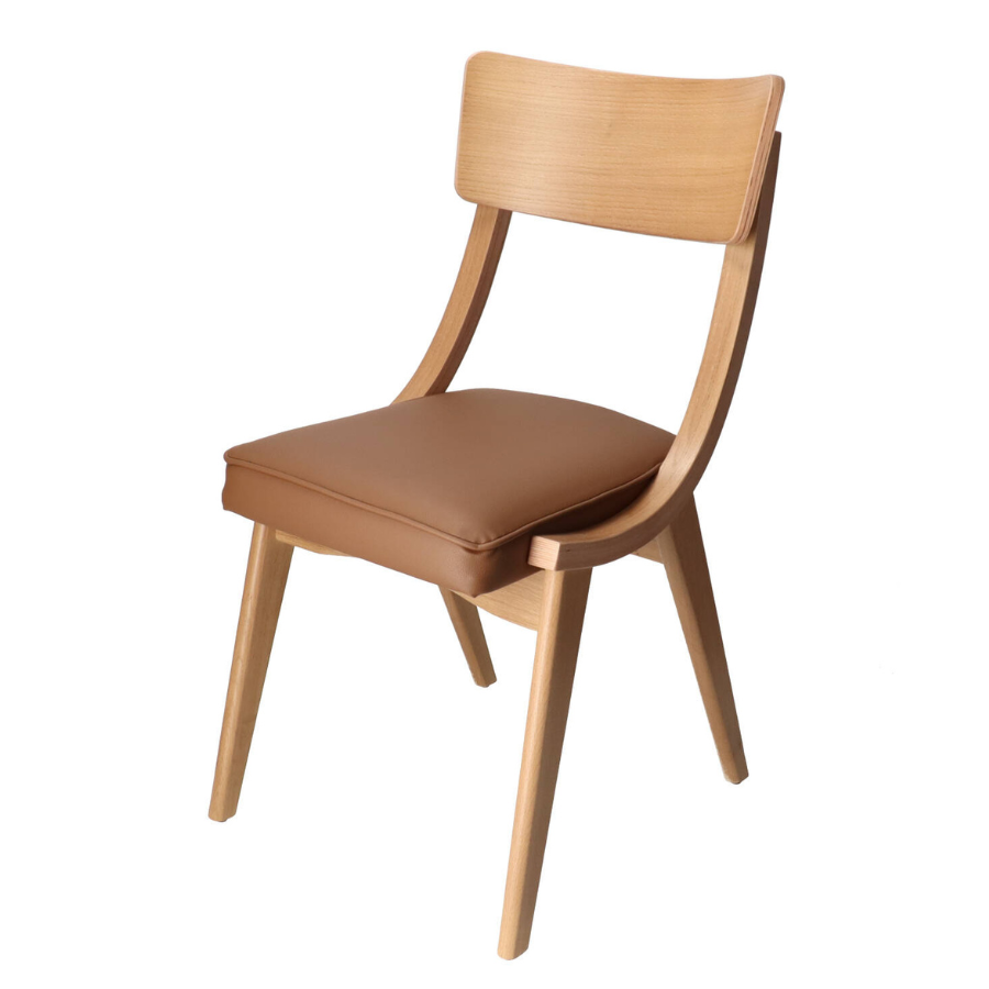 XTON THOMAS Brown Scandinavian Wooden indoor chair